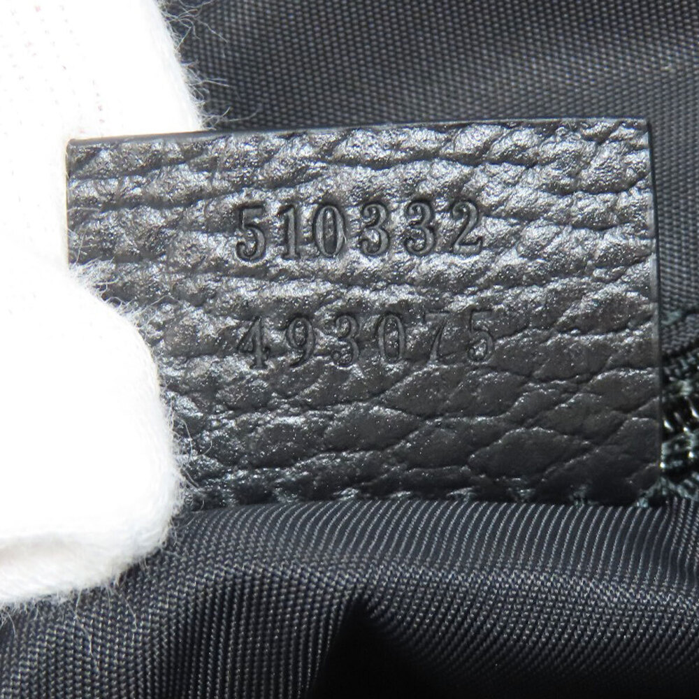 Gucci GG Tote Zip Leather Black 2Way Bag Top - Picture 7 of 11